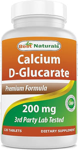 Best Naturals Calcium D-Glucarate 200 mg 120 Tablets in Pakistan