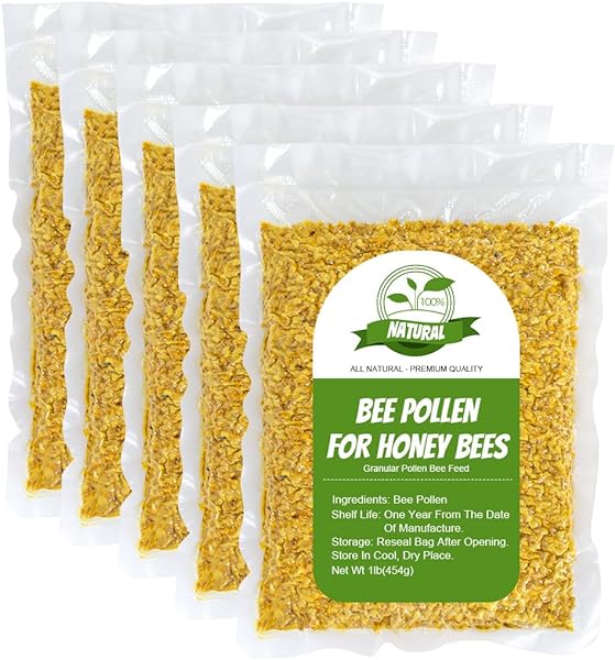 Bee Pollen for Honey Bees - 100% Pure Natural Bee Pollen Beekeeping Bee Pollen Pellets Bee Food Supplement for Winter Natural Bee Pollen for Bee Feeding (5lb) in Pakistan