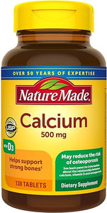 Nature Made Calcium 500 mg with Vitamin D3, Dietary Supplement for Bone Support, 130 Tablets in Pakistan