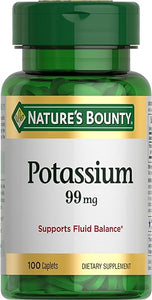 Nature's Bounty Potassium, Supports Fluid Balance, Dietary Supplement, 99 mg, 100 Caplets in Pakistan