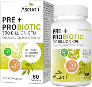 Probiotics for Women & Men - 300 Billion CFU, 22 Strains Probiotics + 15 Organic Herbs Prebiotics Blend, Daily Probiotics for Digestive Health, Immune Constipation, Diarrhea, Bloating - 2 Month Supply in Pakistan