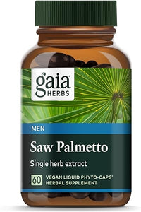 Gaia Herbs Saw Palmetto - Supports Healthy Prostate Function for Men - Contains Saw Palmetto and Sunflower Seed Lecithin to Support Men’s Health - 60 Vegan Liquid Phyto-Capsules (30-Day Supply) in Pakistan