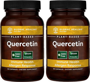 Global Healing Center Quercetin (2-Pack) 500mg Total, 250mg Each, Support Immune System Function & Body's Natural Response to Occasional Allergies - QuerceFIT Without Bromelain & Zinc - 60 Capsules in Pakistan