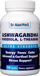 Cortisol Manager Supplement, Supports Relaxation, Mood & Sleep in Times of Occasional Stress, Ashwagandha Rhodiola Adaptogens, Helps Maintain Normal Cortisol Levels, 120 Capsules in Pakistan