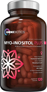 Myo-Inositol Plus & D-Chiro-Inositol | PCOS Supplement | Helps Promote Hormone Balance and Support Ovarian Function | Natural Fertility Supplements (120 Capsules)