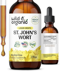 St Johns Wort Tincture - Organic St. Johns Wort Herb Supplement for Mood Support - Vegan, Alcohol Free Drops - 2 fl oz in Pakistan