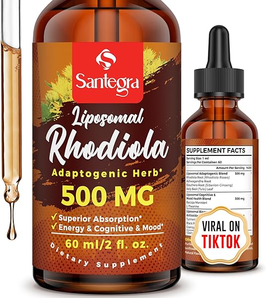 57,000 MG Liposomal Active Rhodiola Rosea Supplement, Rhodiola Root Extract, Liquid for High Absorption, Rhodiola Rosea Root Extract Tincture for Energy, Stress, Mood, Vegan, 60 ml in Pakistan