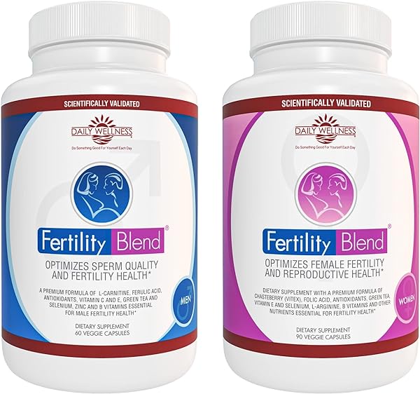 One Month Supply Each-FERTILITY BLEND Supplement for MEN (60 Tablets) and FERTILITY BLEND Supplement for WOMEN (90 Tablets).by The Daily Wellness Co. in Pakistan in Pakistan