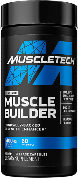 Muscle Builder | MuscleTech Muscle Builder | Muscle Building Supplements for Men & Women | Nitric Oxide Booster | Muscle Gainer Workout Supplement | 400mg of Peak ATP for Enhanced Strength, 30 Pills in Pakistan