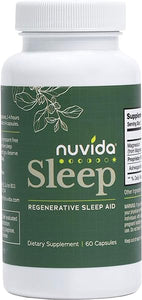 Sleep Regenerative Sleep Aid Restful Nights with No Melatonin | Ashwagandha, L-Theanine, GABA, and Magnesium Glycinate | Non-Habit Forming Sleep Aid for Adults | 60 Capsules - 60 Count in Pakistan