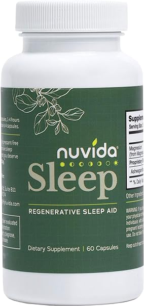 Sleep Regenerative Sleep Aid Restful Nights with No Melatonin | Ashwagandha, L-Theanine, GABA, and Magnesium Glycinate | Non-Habit Forming Sleep Aid for Adults | 60 Capsules - 60 Count in Pakistan in Pakistan