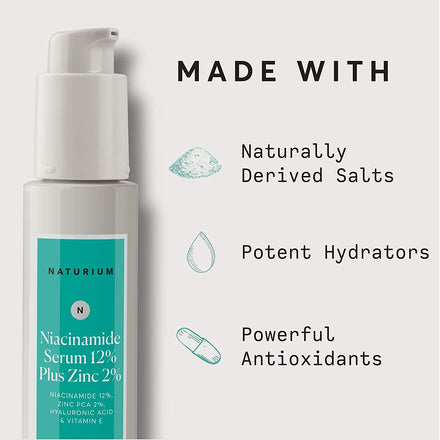Naturium Face Serum Plus Zinc, Hyaluronic Acid, Vitamin E for  Dark Spot Remover, Pore Minimizer and  Aging
