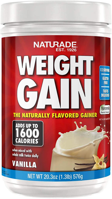 Naturade Weight Gain Instant Nutrition Drink Mix, Vanilla Flavor