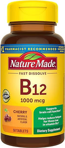 Nature Made Vitamin B12 1000 mcg, Easy to Take Sublingual B12 for Energy Metabolism Support, 50 Sugar Free Fast Dissolve Tablets, 50 Day Supply in Pakistan