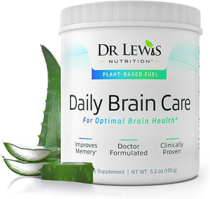 Daily Brain Care, Brain Booster Supplement Powder, Brain Supplements for Memory and Focus, Memory Supplement for Brain Health, W/BiAloe, Natural Vanilla Flavor, 150g - in Pakistan