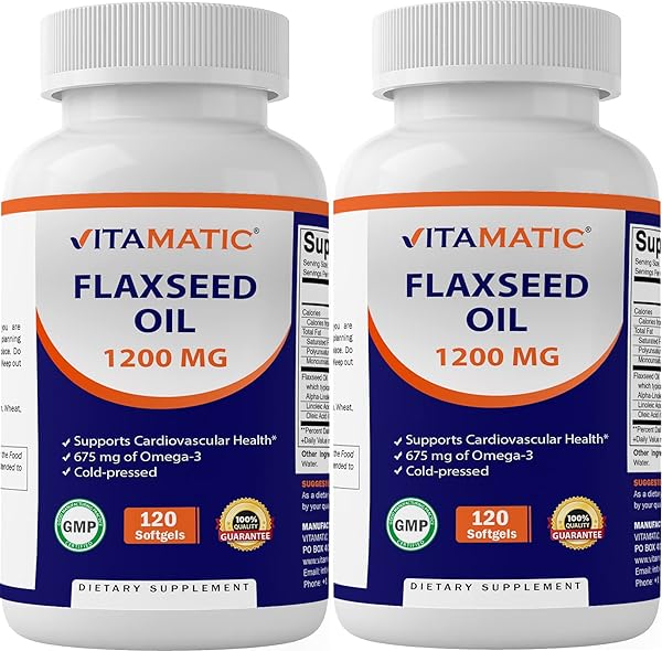 Vitamatic 2 Pack Flaxseed Oil 1200mg 120 from in Pakistan