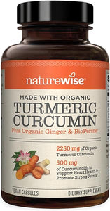 NatureWise Curcumin Turmeric 2250mg 95% Curcuminoids & BioPerine Black Pepper Extract Advanced Absorption for Joint Support [1 Month Supply - 90 Count] in Pakistan