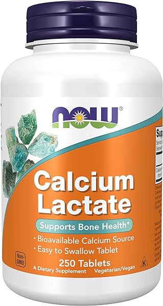 NOW Supplements, Calcium Lactate, Supports Bone Health, Easy to Swallow Tablet, 250 Tablets in Pakistan in Pakistan