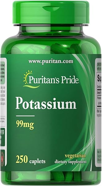 Puritans Pride Potassium 99 Mg Caplets, 250 Count in Pakistan in Pakistan