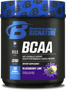 Bodybuilding Signature BCAA Powder | Essential Amino Acids | Nutrition Supplement | Promote Muscle Growth and Recovery | 30 Servings (BlackBerry Lime) in Pakistan