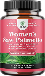 Extra Strength Saw Palmetto for Women - Invigorating Female Enhancing Blend with Biotin Zinc Silica and Maca Root Capsules for Women - DHT Blocker Thickening Hair Vitamins for Hair Loss for Women in Pakistan