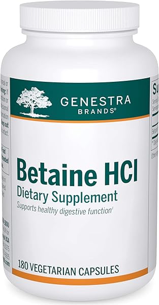 Genestra Brands Betaine HCl | Betaine Hydrochloride Supplement for Protein Digestion | 180 Capsules in Pakistan in Pakistan