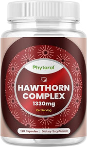 Extra Strength Hawthorn Berry Capsules - Hawthorn Supplement for Heart Health for Men and Women - Potent 4:1 Extract Hawthorn Berry Heart Vitamins - Non-GMO Herbal Heart Health Supplement 120 Capsules in Pakistan