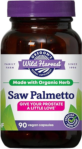 Oregon's Wild Harvest Certified Organic Saw Palmetto Capsules, Non-GMO, 1170 mg, 90 Count in Pakistan in Pakistan