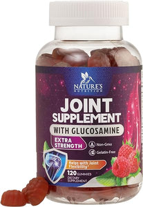 Nature's Nutrition Joint Support Gummies Glucosamine Plus Vitamin E - Joint Support Supplement for Occasional Discomfort for Back, Knees & Hands - Joint Health & Flexibility Supplement - 120 Gummies in Pakistan