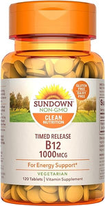 Sundown Timed Release Vitamin B12 1000 mcg, Supports Nervous System And Cellular Energy Health, 120 Tablets in Pakistan