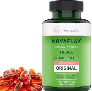 Natural Organic Flaxseed Oil 1,000 mg, Essential Omega 3 6 9 Natural ALA Healthy Hair Skin and Nails Gluten Free, Non-GMO, Hexane Free 100 Liquid Softgels in Pakistan