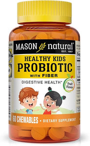 MASON NATURAL Healthy Kids Probiotic with Fiber - Healthy Digestive Function, Improved Gut Health, 60 Chewables in Pakistan