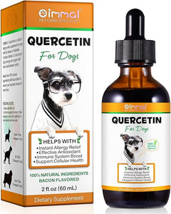 Quercetin with Vitamin C for Dogs - Dogs Quercetin Supplement(2.02 fl oz) - Allergies, Itch Remedies, Immune System Support - Pet Antioxidant for Large & Small Size, All Breeds in Pakistan