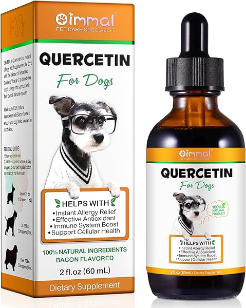 Quercetin with Vitamin C for Dogs - Dogs Quercetin Supplement(2.02 fl oz) - Allergies, Itch Remedies, Immune System Support - Pet Antioxidant for Large & Small Size, All Breeds in Pakistan in Pakistan