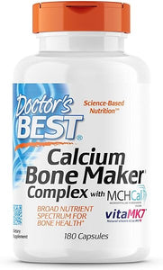 Doctor's Best Calcium Bone Maker Complex with MCHCal, Supports Bone Health, Muscular, Skeletal & Vascular Health, 180 Caps in Pakistan