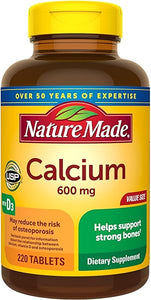 Nature Made Calcium 600 mg with Vitamin D3, Dietary Supplement for Bone Support, 220 Tablets (pack of 1) in Pakistan