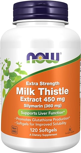 NOW Supplements, Silymarin Milk Thistle Extract, Extra Strength 450 mg, 120 Softgels in Pakistan in Pakistan