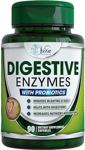 Digestive Enzymes With Probiotics And Prebiotics - Enzymes For Digestion Supplement Lipase Enzyme Amylase lactase Protease Super Enzymes For Women & Men Help Defend Gas Bloating Abdominal Discomfort in Pakistan