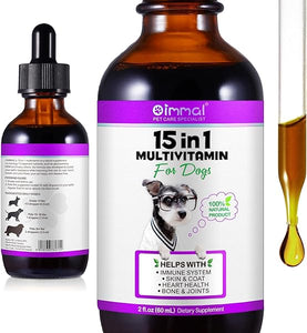15-in-1 Multivitamin for Dogs,Dog Vitamins and Supplements,Dog Multivitamin Liquid with Glucosamine&Cranberry,Puppy Vitamins Multivitamin for Joint Support,Gut & Immune Health,Skin&Heart Health,2fl oz in Pakistan