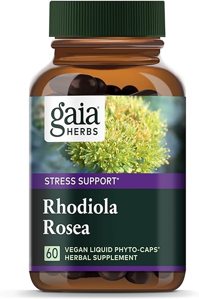 Gaia Herbs Rhodiola Rosea - Stress Support Supplement Traditionally for Supporting Healthy Stamina and Endurance - with Siberian Rhodiola Root Extract - 60 Vegan Liquid Phyto-Capsules (30-Day Supply) in Pakistan