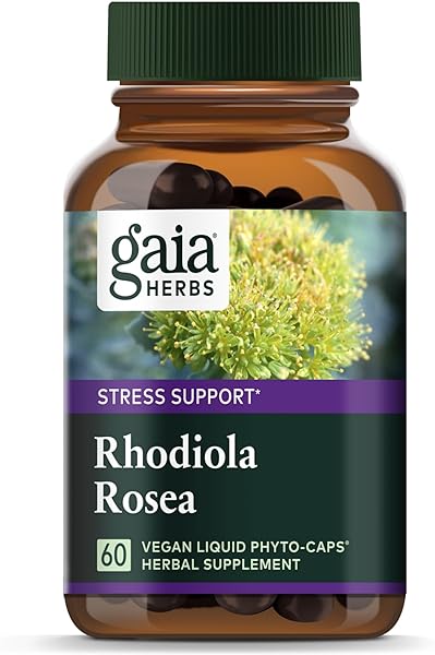 Gaia Herbs Rhodiola Rosea - Stress Support Supplement Traditionally for Supporting Healthy Stamina and Endurance - with Siberian Rhodiola Root Extract - 60 Vegan Liquid Phyto-Capsules (30-Day Supply) in Pakistan in Pakistan