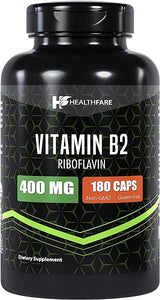 Vitamin B2 400mg | 180 Capsules | Riboflavin | Gluten Free | Made in The USA (1) in Pakistan