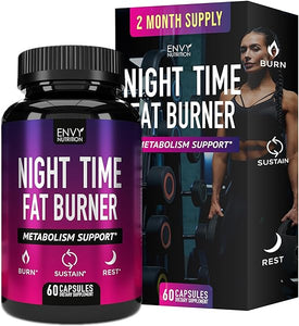 Night Time Fat Burner - Carb Blocker, Metabolism Booster, Appetite Suppressant and Weight Loss Diet Pills for Men and Women with Green Coffee Bean Extract and White Kidney Bean - 60 Capsules in Pakistan