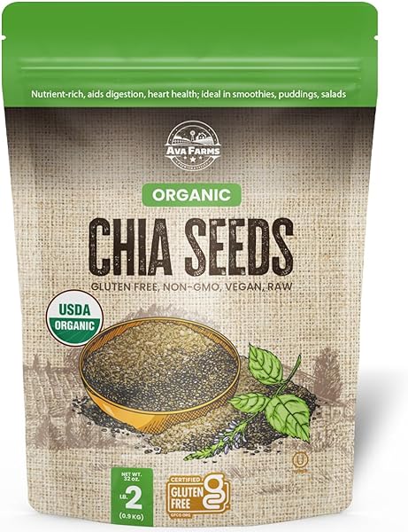 AVA FARMS Organic Chia Seeds – 2 LB – Glu in Pakistan