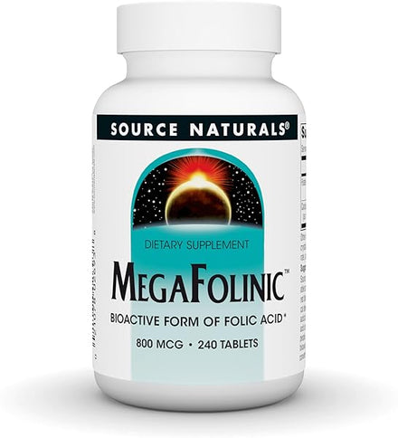 MegaFolinic, Bioactive Form of Folic Acid*, 800 mcg - 240 Tablets in Pakistan