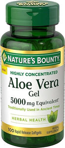 Nature's Bounty Highly Concentrated Aloe Vera Gel 5,000 mg, 100 Rapid Release Softgels in Pakistan