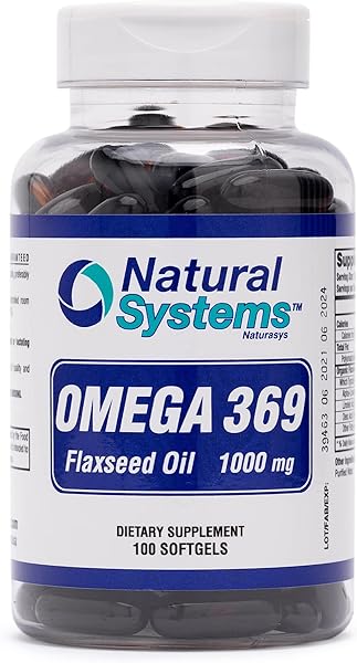 Omega 369 1000 mg 100 Softgels by Natural Systems - Triple Omega 3 6 9 Flax Seed Oil Supplements - Flax Seed Oil Omega 3 6 9 capsules with Essential Fatty Acids - Support Heart and Circulatory Health* in Pakistan in Pakistan