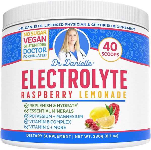 Dr. Danielle's Original Electrolyte Powder - Hydration Drink Mix Supplement - Boosts Energy & Keto-Friendly - No Maltodextrin & Sugar Free - Raspberry Lemonade Flavor in Pakistan