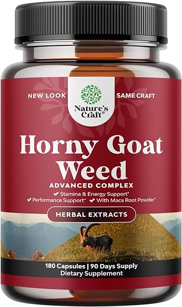 Horny Goat Weed for Male Enhancement - Extra Strength Horny Goat Weed for Men 1590mg Complex with Tongkat Ali Saw Palmetto Extract Panax Ginseng and Black Maca Root for Stamina & Energy - 90 Servings in Pakistan