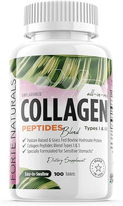 Collagen Peptide Pills - Keto-Friendly Organic Protein Supplements for Healthy Hair, Skin, and Nails - 100 Tablets for Enhanced Beauty and Vitality in Pakistan
